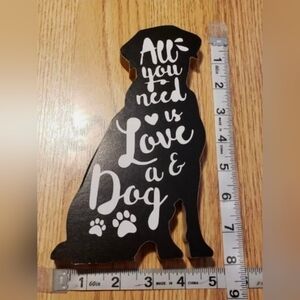 Black and White Dog Silhouette Decor